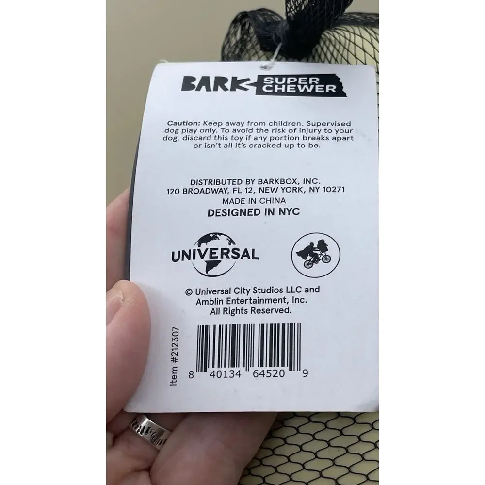 New BARK Barkbox Jurassic Park Super Chewer Dinosaur Egg Dog Toy Size XL 50+ Lbs